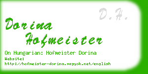 dorina hofmeister business card